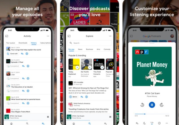 Google's Podcasts Iphone App