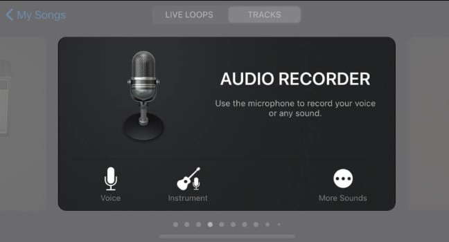 In Audio Recorder option tap on Voice