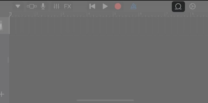 Open the GarageBand app on your iPhone and then tap the Loop symbol